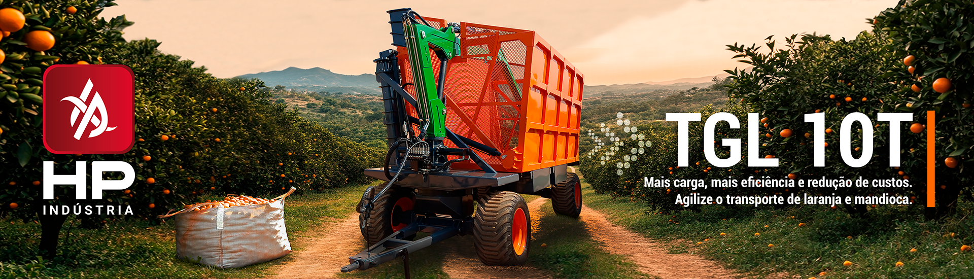 Produtos HP Indústria - Transbordo de 10 Toneladas TGL 10T para Laranja e Mandioca